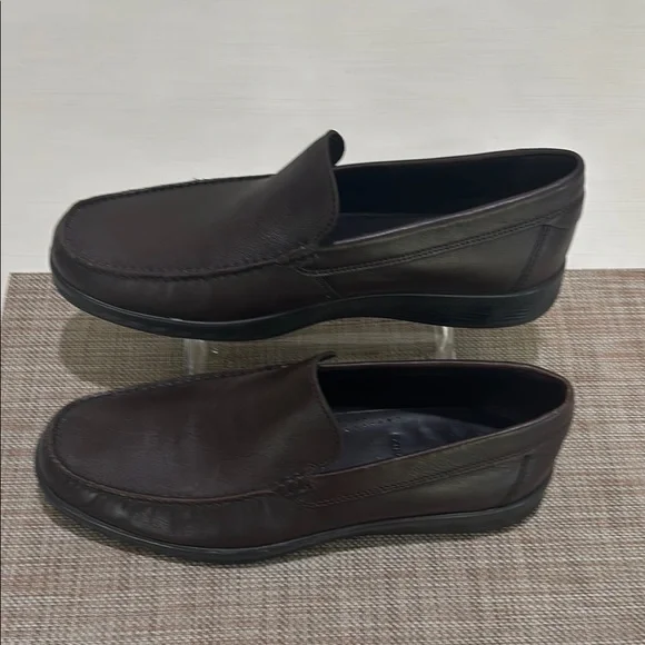 Ecco | Shoes | Ecco Brown Leather Slipon Loafers Mens 1  display picture 1